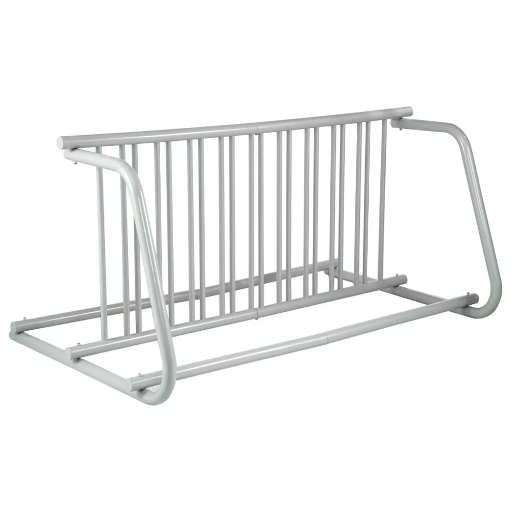 Support vélo au sol 10 fixations en acier galvanisé rack double face - 9