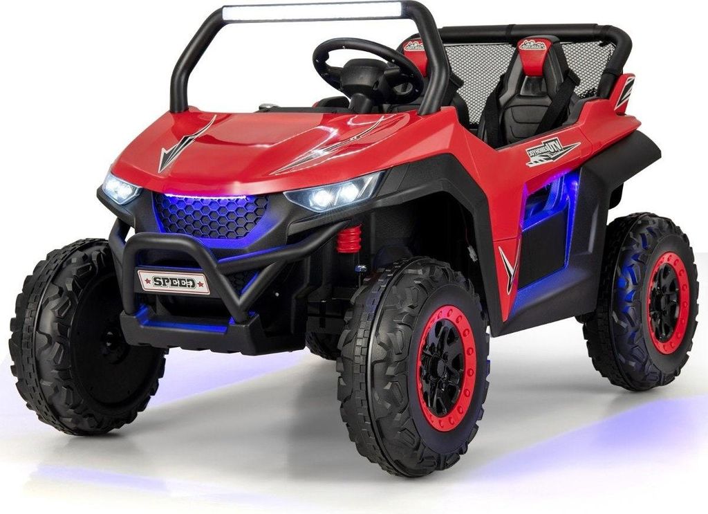 Kinderauto Fahrbarer Geländewagen mit 2 Sitzen & Fernbedienung 118 x 74 x 71 cm Rot