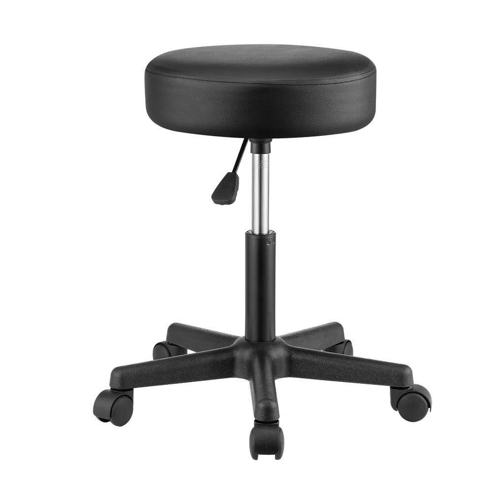 Tabouret à roulettes BONY noir : fini le mal de dos au bureau