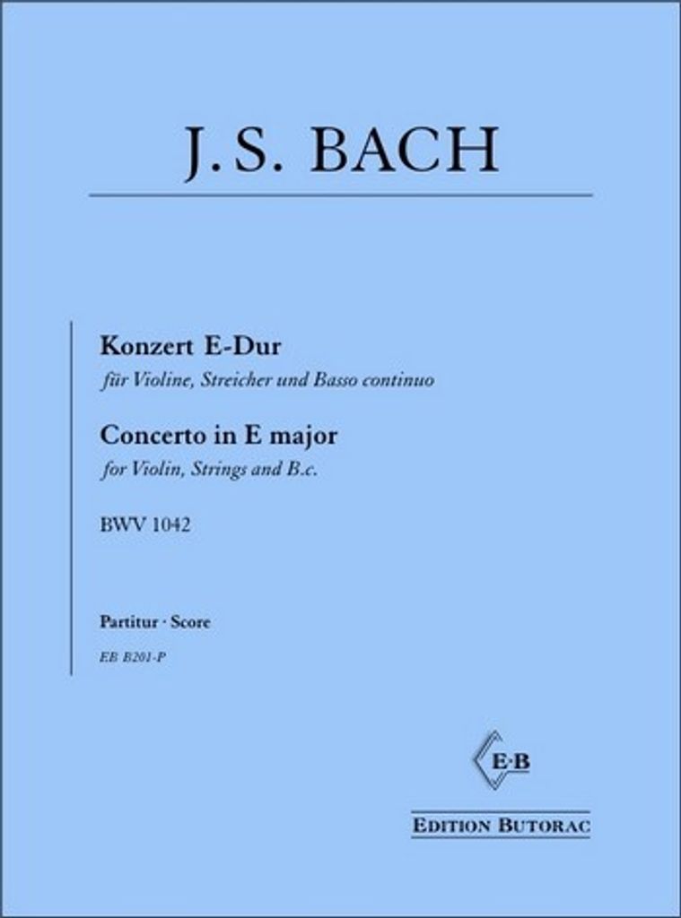 Konzert E-Dur BWV1042 für Violine, Streicher und Bc Partitur