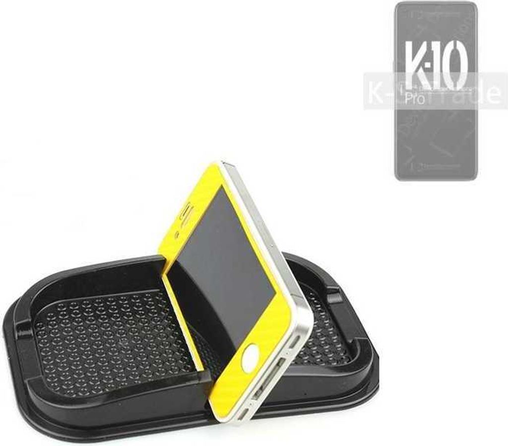 K-S-Trade Auto Anti Rutsch Matte Smartphone-Halter kompatibel mit Oppo K10 Pro Haft Pad Armaturenbrett Handy-Halterung Silikon