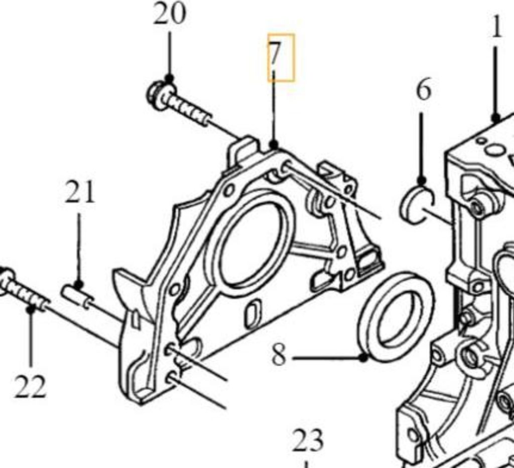 VOLVO S40 V50 C30 C70 S80 V70 Kurbelwellendichtung Körper 2.0D OE
