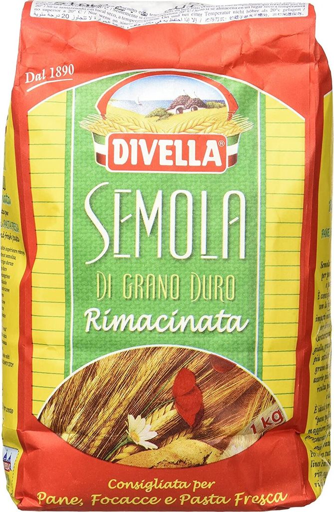 A bag of Divella Semola di Grano duro Rimacinata.