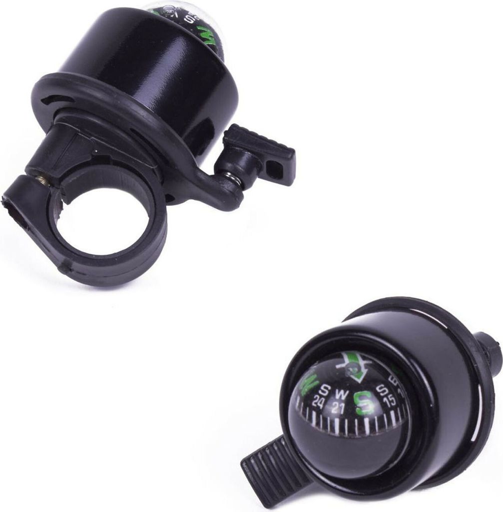Mini Glocke mit Kompass Aluminium schwarz Produktbild 