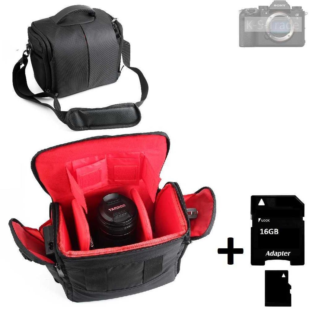 Kompatibel mit Sony Alpha 9 lll Kameratasche Fototasche Umhängetasche Schultertasche Zubehör Tasche mit Zusatzfächern, Regenschutz Trennwänden +