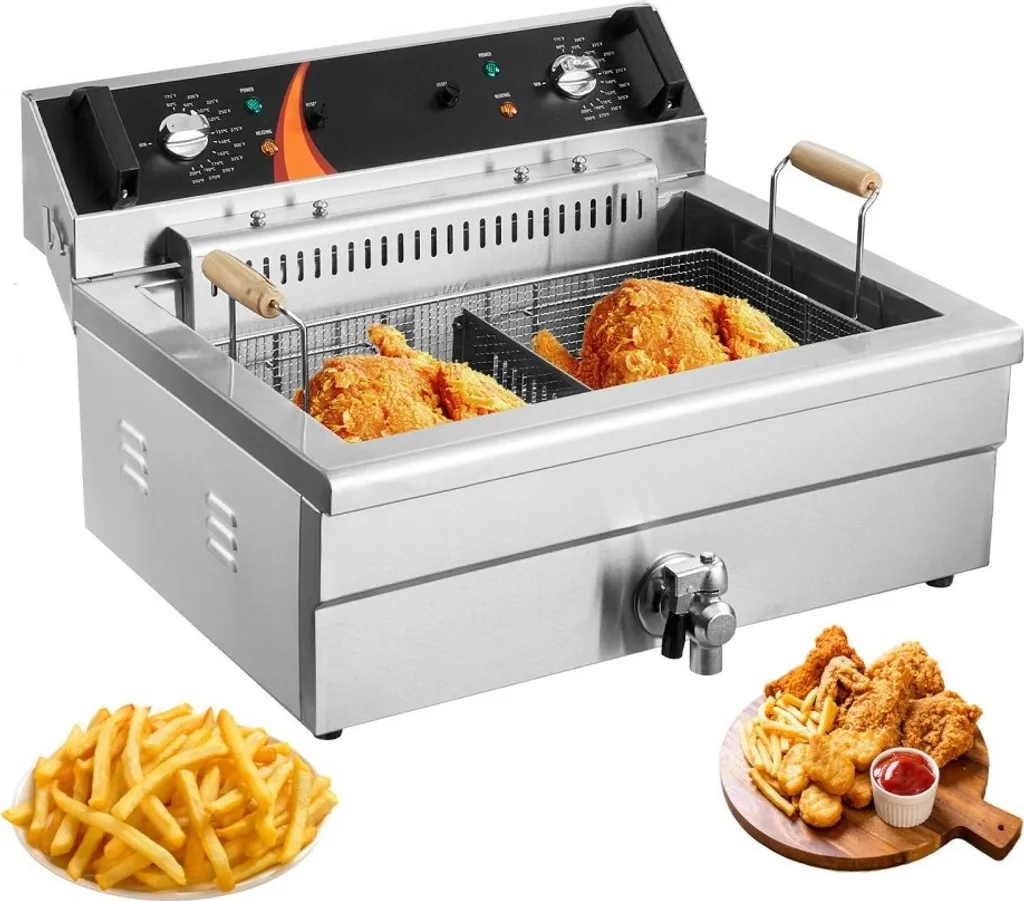 Friteuse haute performance 20L inox 2250W - Température Max 200°C