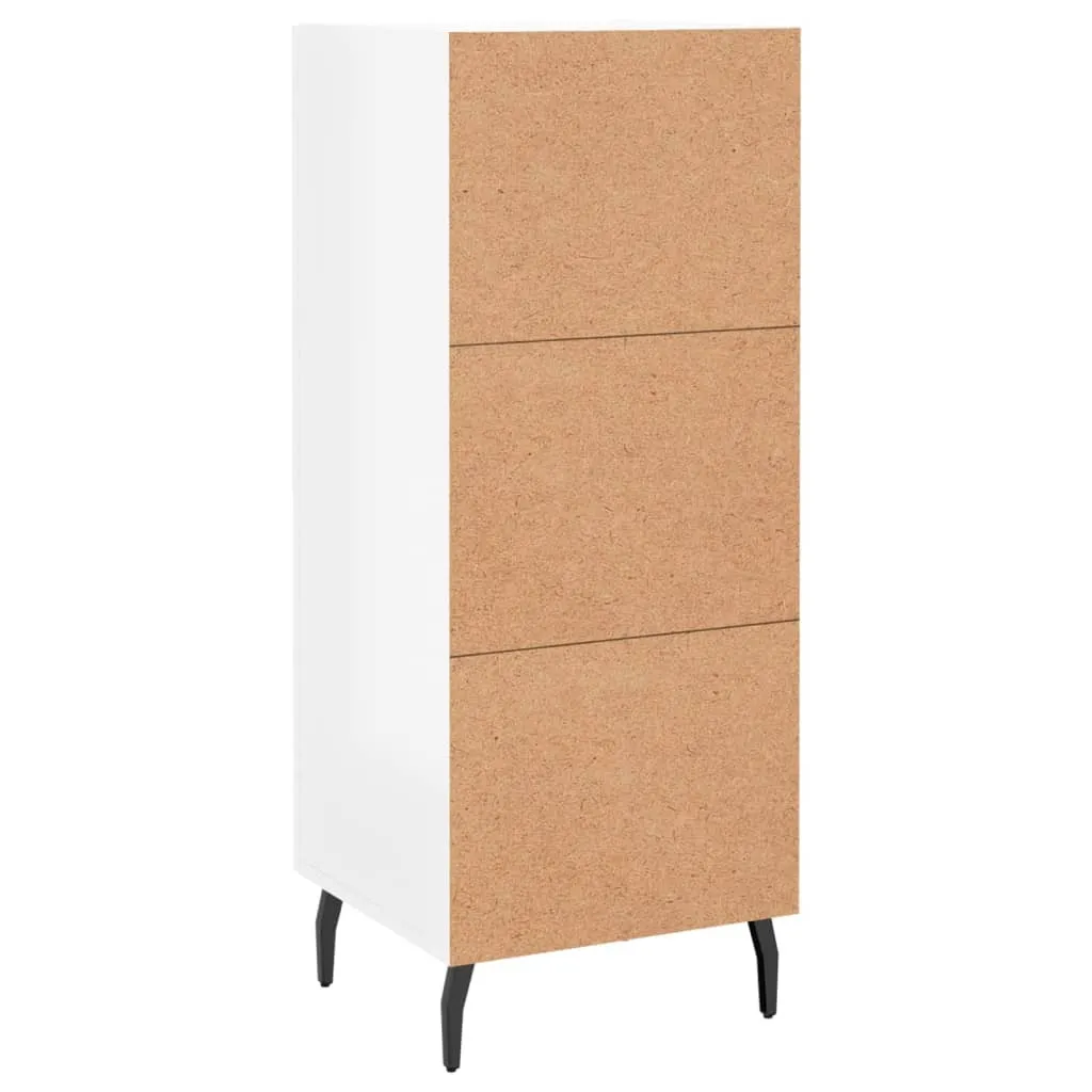 Mobiletto Credenza Bianca Lucida 34,5x34x90 cm Salvaspazio - 8
