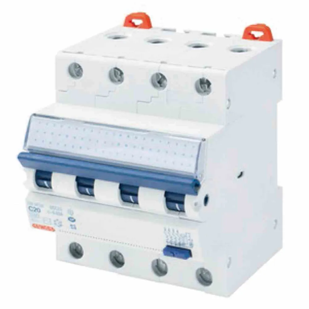 Disjoncteur différentiel RCBO C16 30mA 4 pôles GEWISS GW94367 - Triphasé