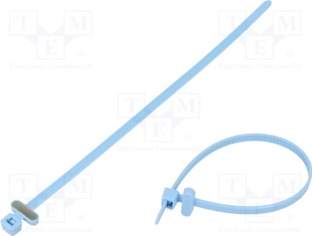 Kabelbinder RFID; L: 200mm; W: 4,6mm; Polyamid; 225N; blau; UL94V-2 111-01673 Kabelbinder