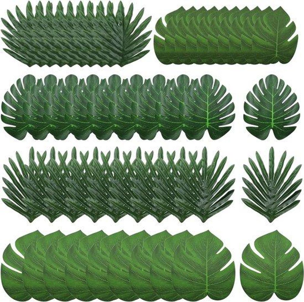Palmblattdeko - 50 Stück für Strand- und Jungle-Thema