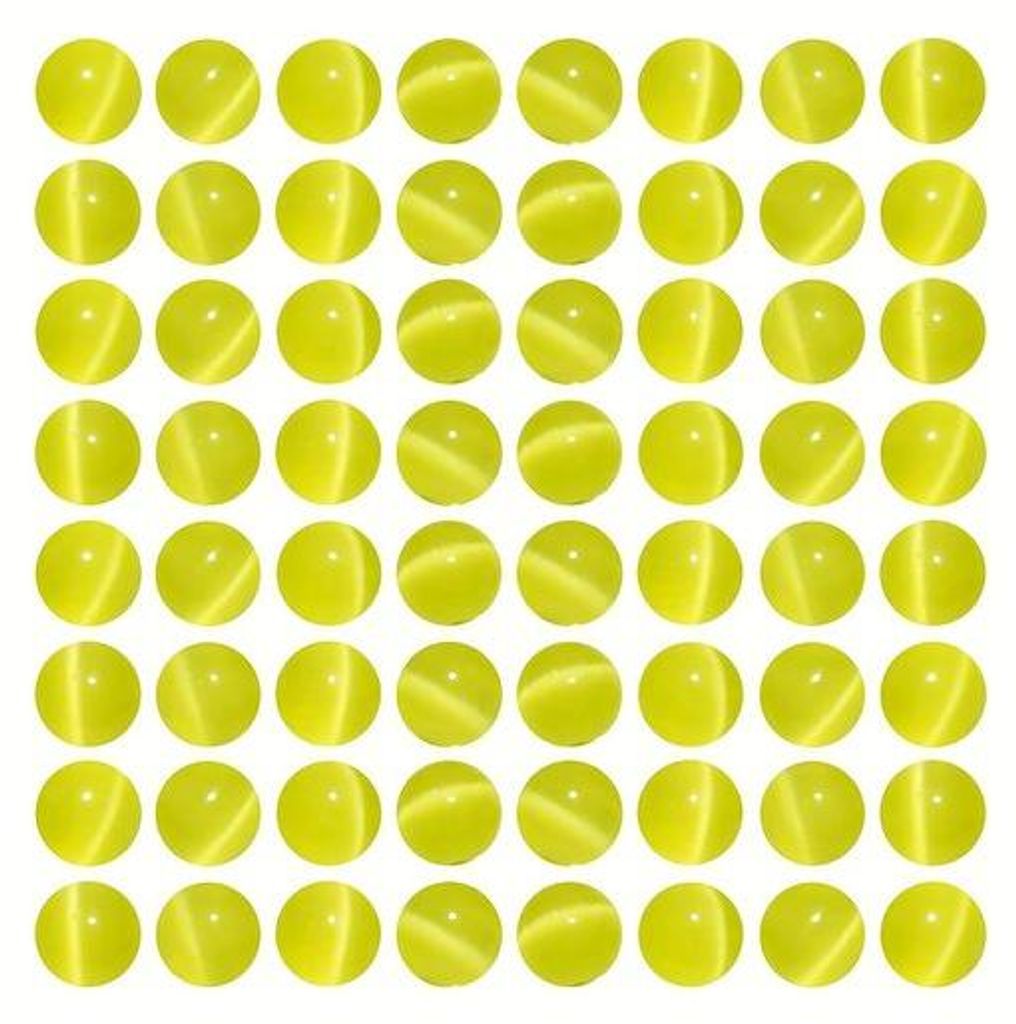 Citroengele kattenoogkralen 10 mm ronde losse kristallen kralen, ideal voor het maken van sieraden, armbanden, kettingen, oorbellen en accessoires