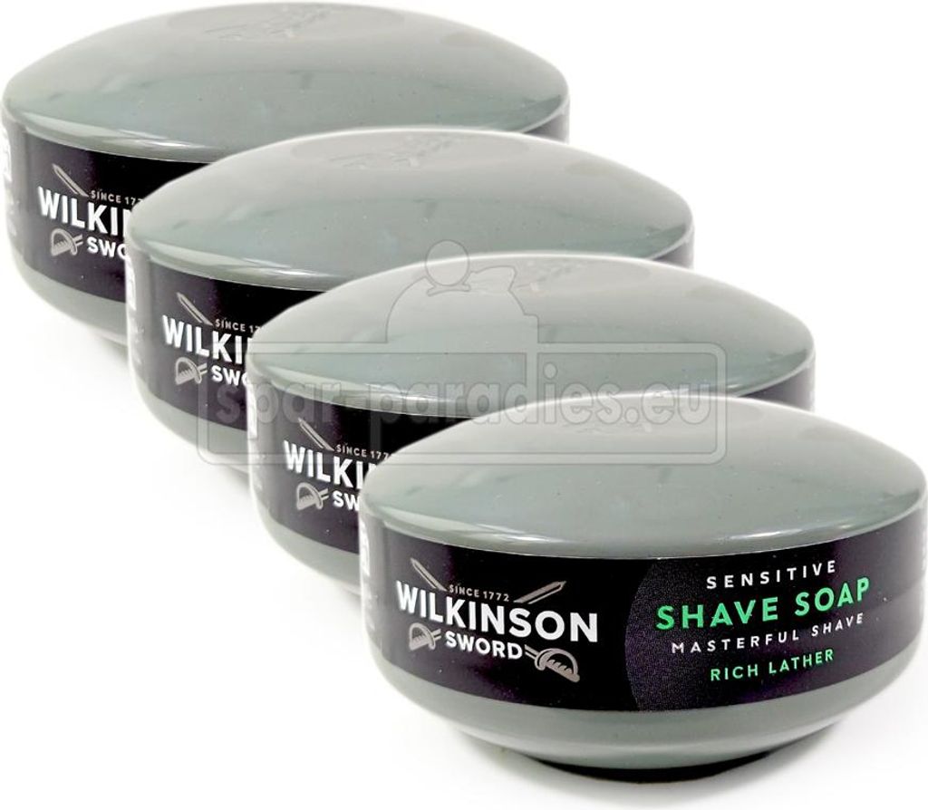 Wilkinson Sensitive Rasierseife 4er Pack, 125 g x 4