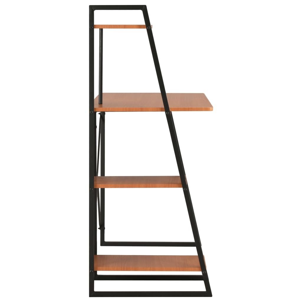 "im Sonderangebot"Schreibtisch/Büro-Möbel - CLORIS - Computertisch moderner - mit Regaleinheit Schwarz und Eiche 102×50×117 cm - NeuMöbel6123529