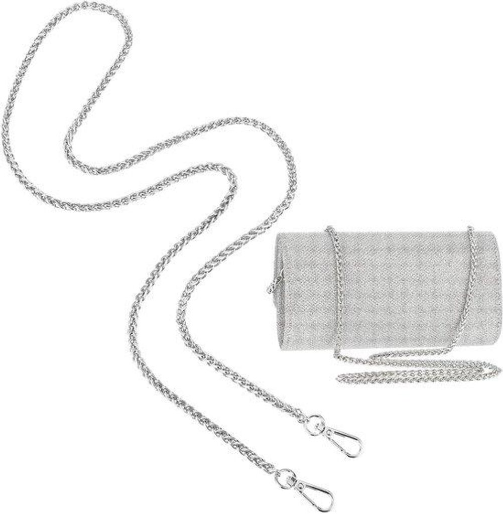 Handtas Ketting Schouderriem DIY Draagband Vervanging Ketting Zoll 47 Zoll Silber