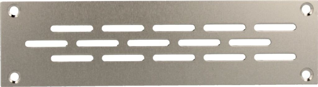 Aluminium Lochblech 150x40mm F1 Lüftungsgitter Lochung 20x3mm silber eloxiert