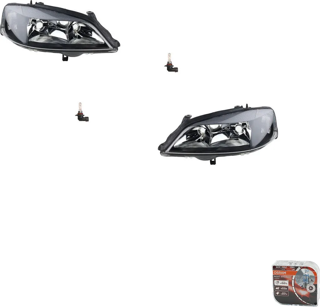 Johns, fari + Osram Night Breaker Laser adatto per Opel Astra set L R. + H7HB3 1216289 09194592 09199894 09201950 1216089 1216102 1216106 93