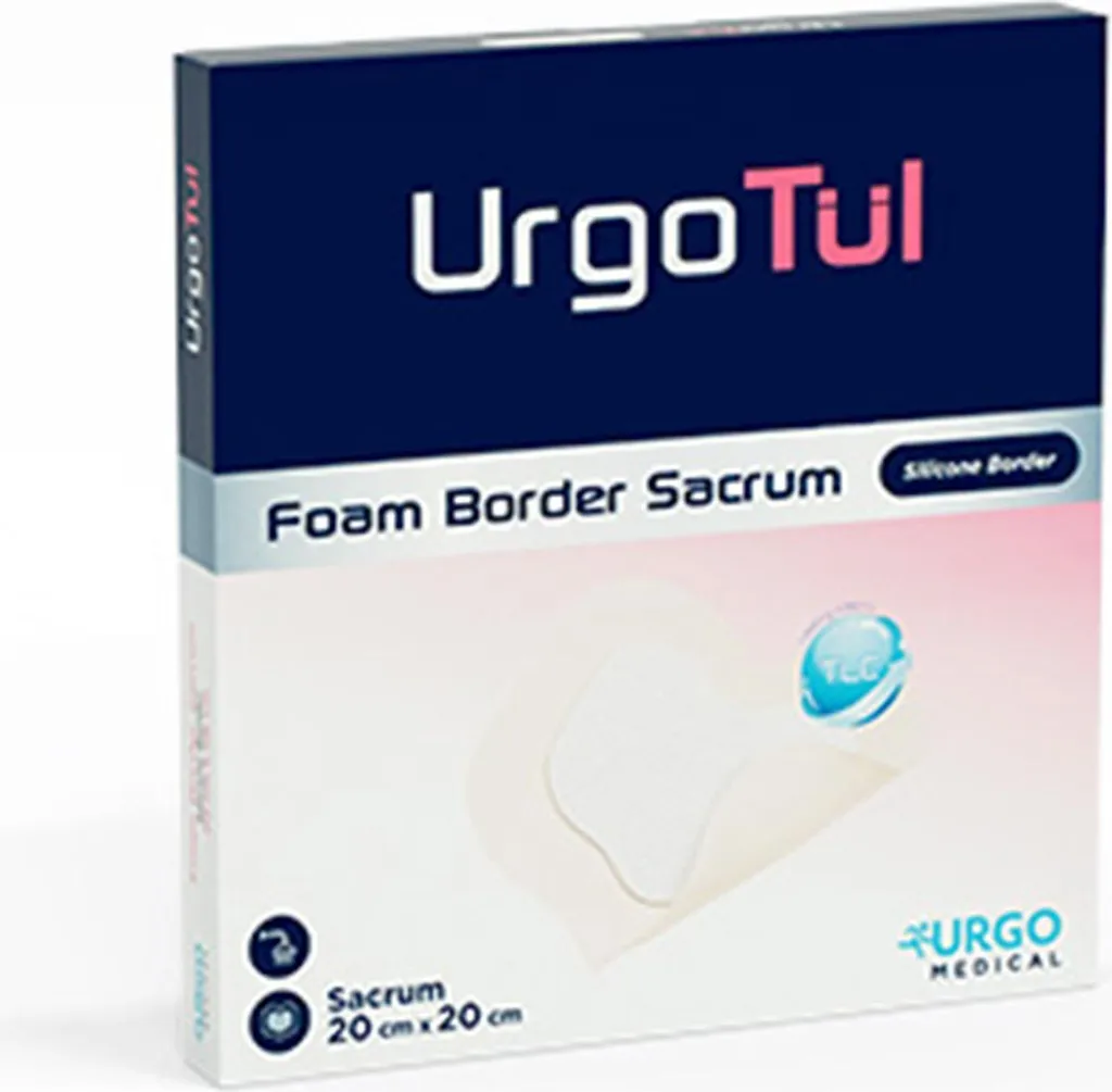Urgotül Foam Border Sacrum 20x20 cm Pansement Silicone Haute Absorption