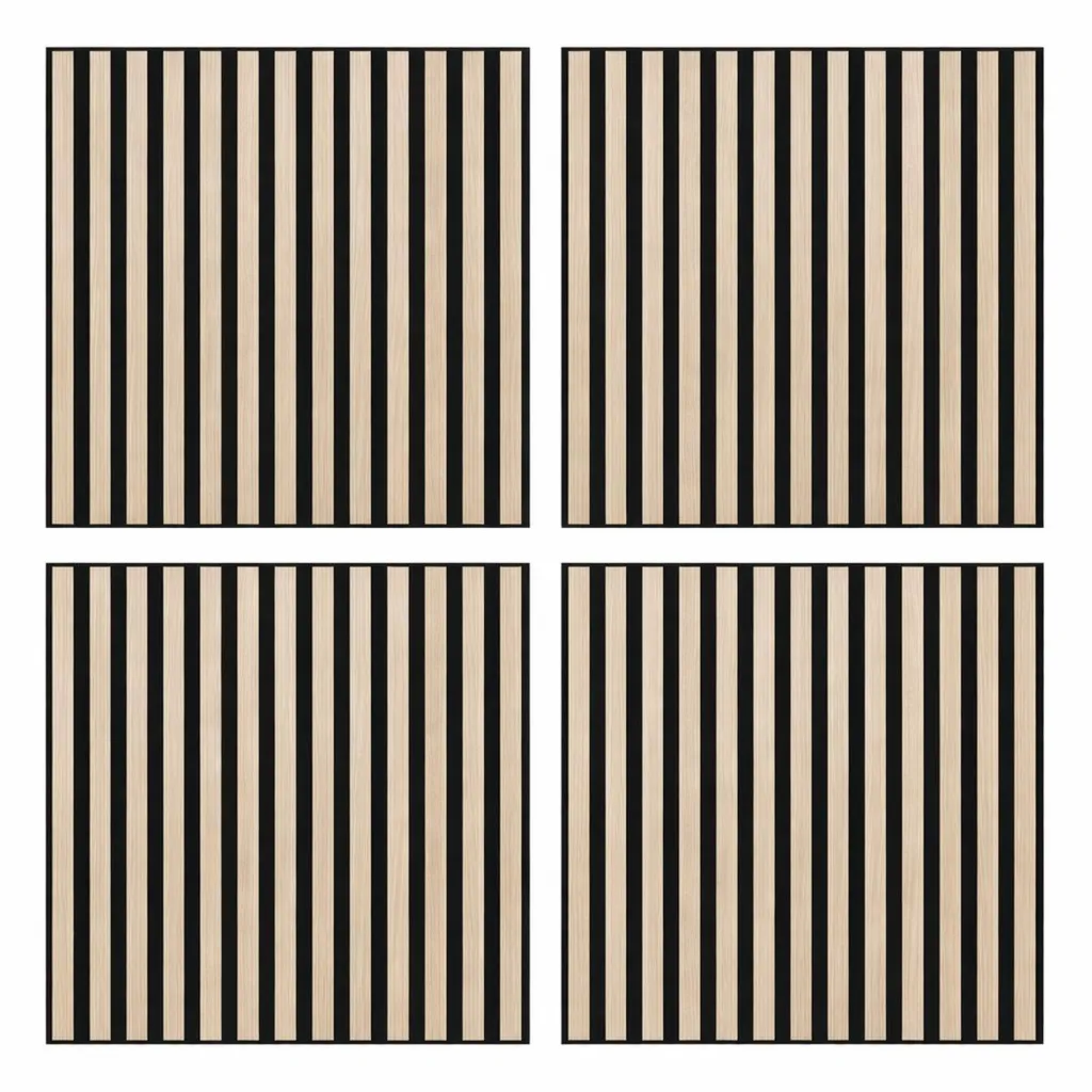 Panneau mural 3D anti-résonance 60x60 cm aspect bois chêne pour intérieur