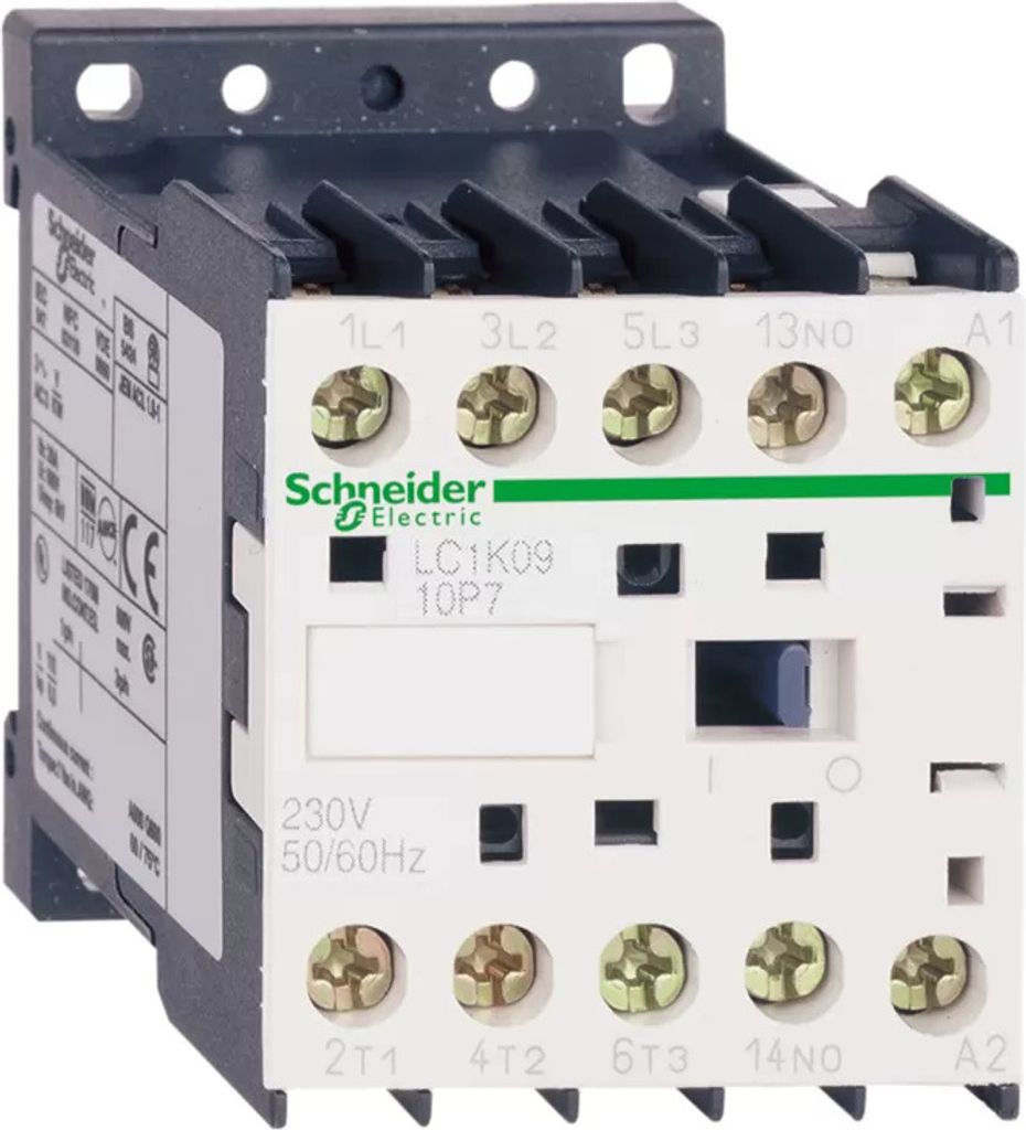 Schneider Electric Leistungsschütz 3p, +1Ö, 4 kW, 9 A, 400 V AC3, Spule 230-240 V AC LC1K0901U7