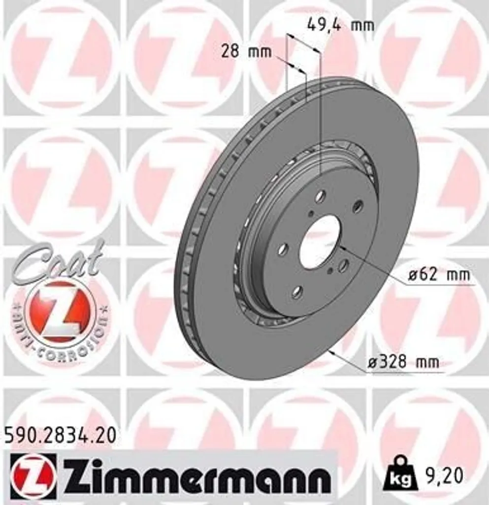 Disque de frein avant pour Toyota RAV 4 IV (A4) idéal pour la sécurité