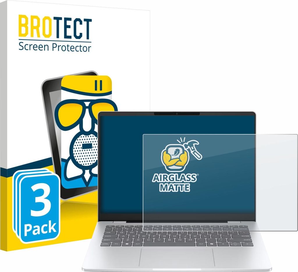 3x BROTECT Entspiegelungs Schutzglas für HP OmniBook 7 14" Laptop AI Schutzfolie Panzer Folie Glas Display Schutz matt