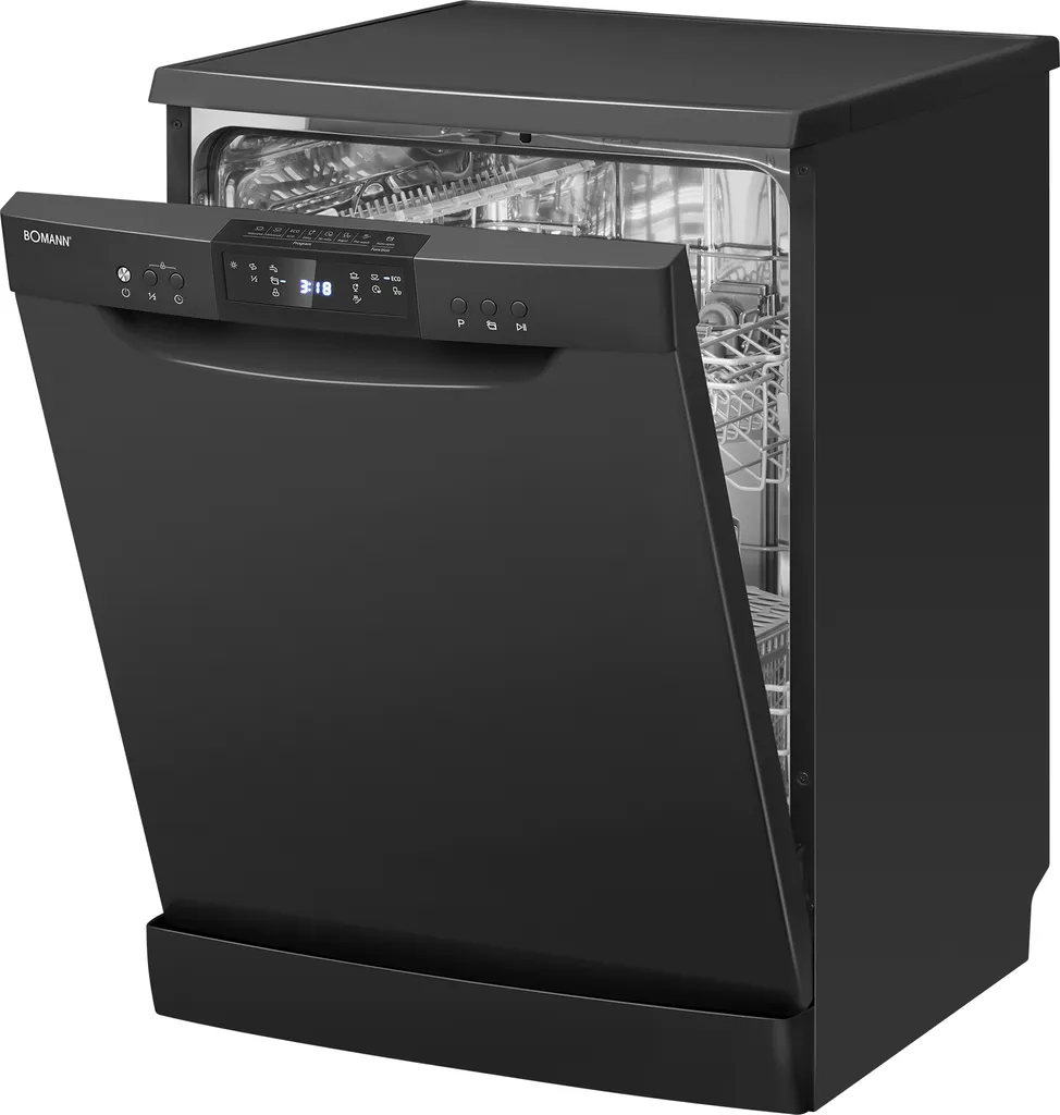 Lave-vaisselle 60cm pour Famille Bomann GSP 7419 Noir Pose Libre LED