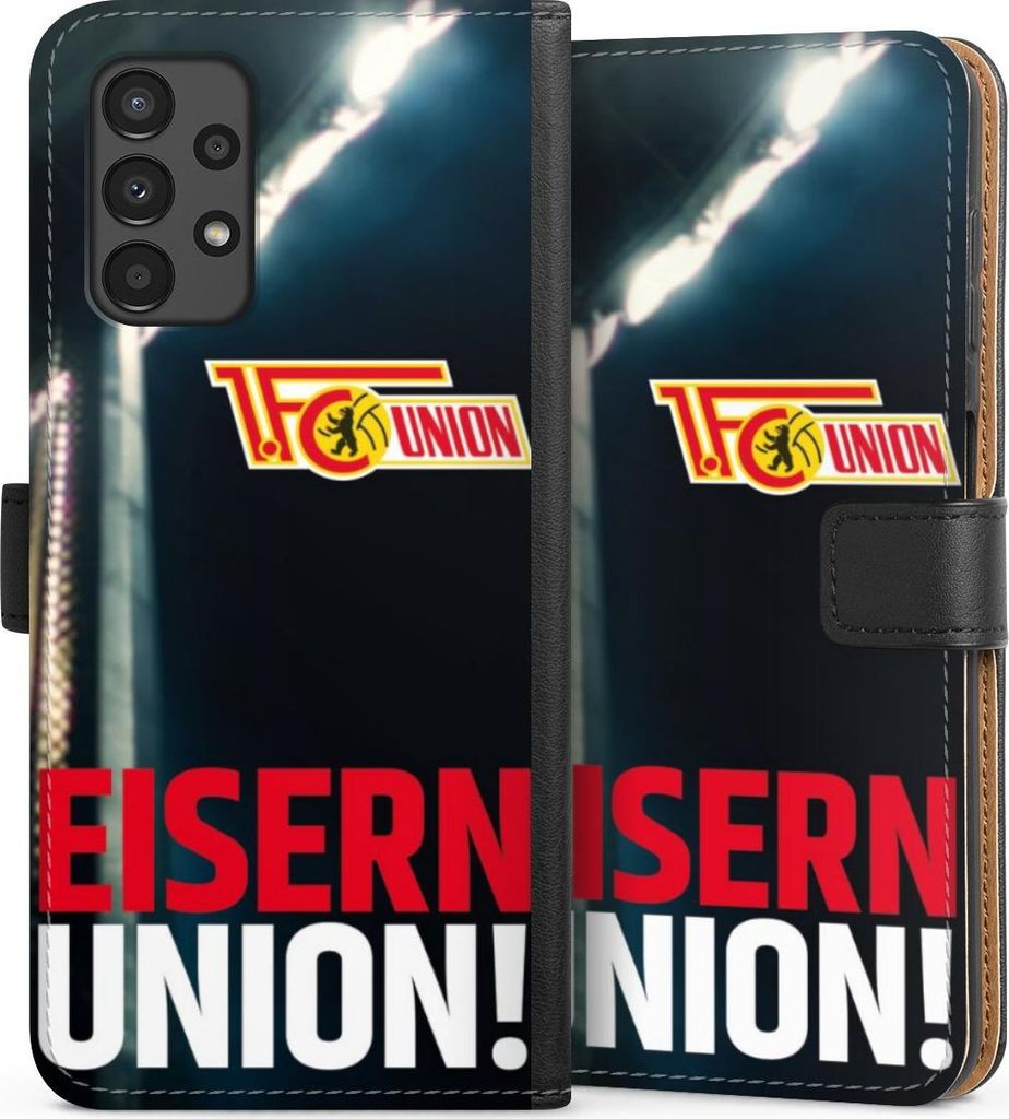 DeinDesign Klapphülle für Samsung Galaxy A13 4G Handytasche Lederhülle Tasche 1. FC Union Berlin Fanartikel Fußball