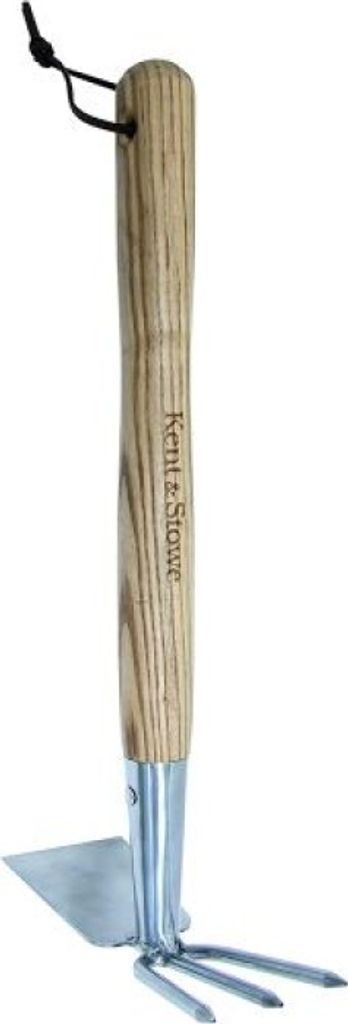 Kent & Stowe Doppelhacke, Edelstahl, Stiel aus Eschenholz, 37 cm, 735494
