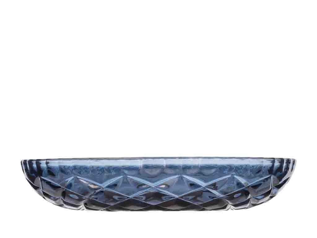 Lyngby Sorrento Teller Glas blau 16 cm Set4