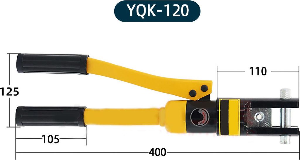 Hydraulische Crimpzange, manuelle Bedienung, Stahl-Crimpwerkzeug mit Dichtung YQK?120 (10?120)