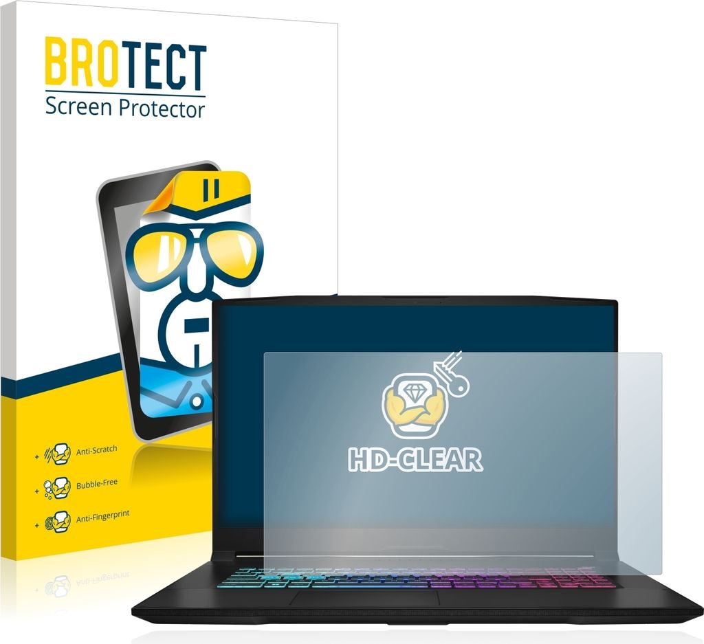 Für MSI Katana 17 B13V Schutzfolie BROTECT Displayschutz Display Schutz Folie Klar Transparent