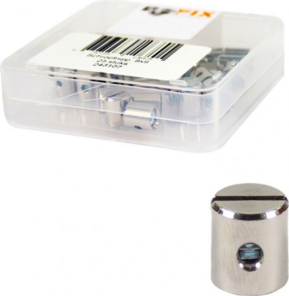 Bofixschraube Nippel 8x9 (25 Stücke)
