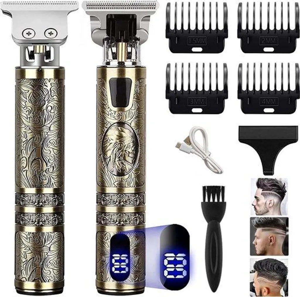 Rasoir électrique et tondeuse à barbe pour hommes étanche IPX7 Noir