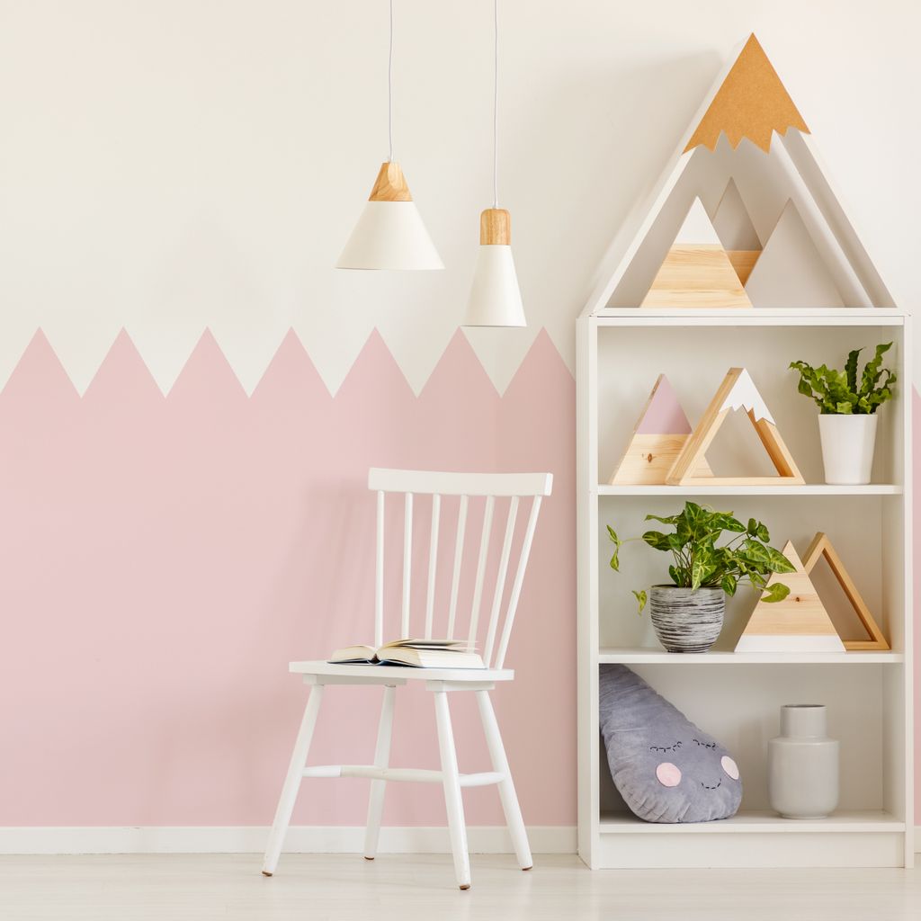 Muralo WANDTATTOO für Kinderzimmer für Mädchen und Jugend Wandsticker Wandaufkleber ZAUNFORM Rosa Br. 120 cm x Hö. 120 cm