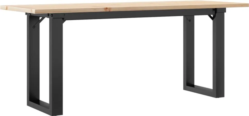 Table Basse Rectangulaire 110cm pour Salon Industriel et Bois Massif
