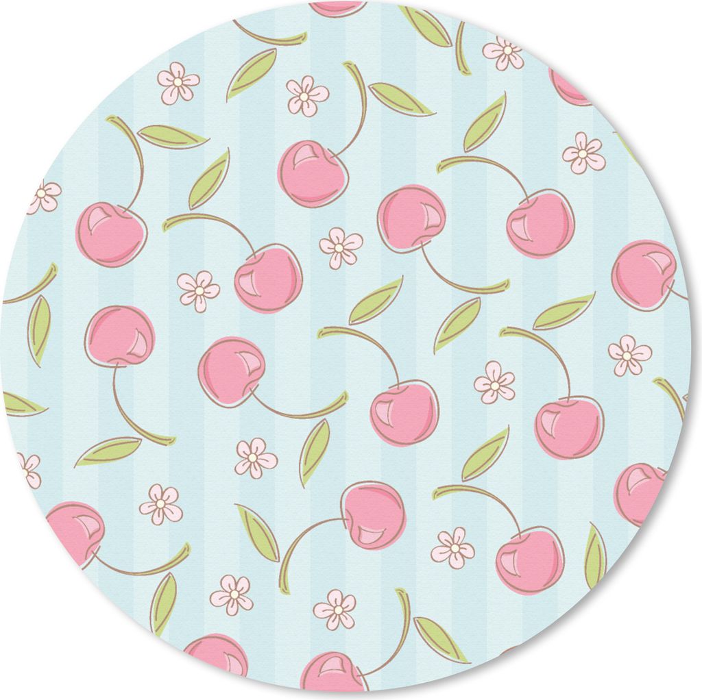 MuchoWow Mauspad Mousepad Muster - Kirschen - Sakura 30x30 cm - Mousepads - Maus Mat - Pad - Mausunterlage - Tischunterlage - Schreibtischmatten