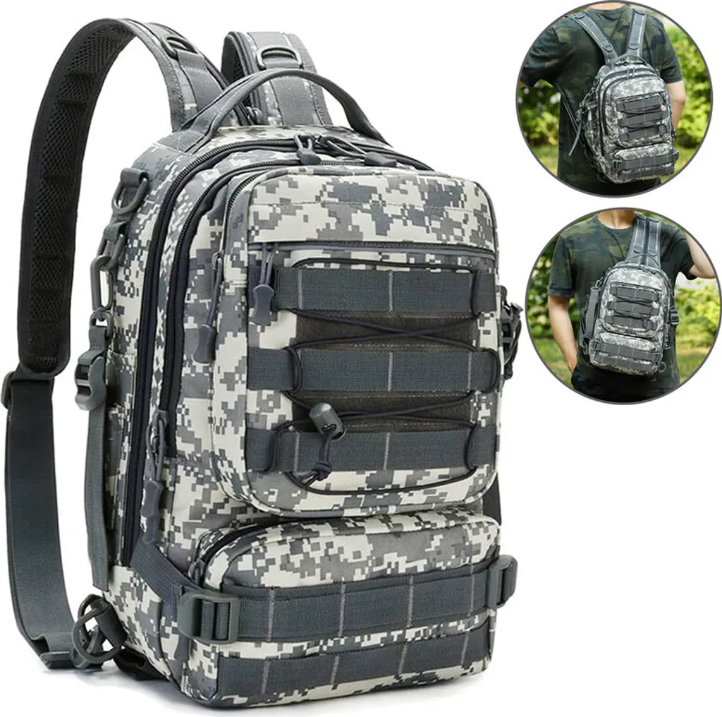 Sac de transport matériel de pêche pour randonnée et pêche itinérante 45L