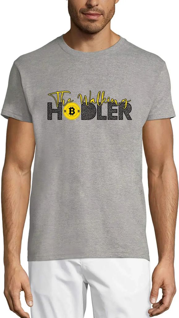 Herren Grafik T-Shirt Der wandelnde Hodler Grafik Blockchain Bitcoin Währung – The Walking Hodler Graphic Blockchain Bitcoin Currency