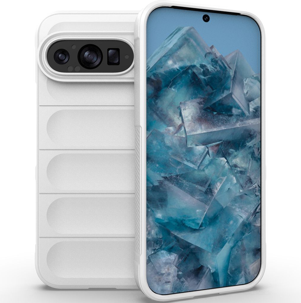 Handyhülle für Google Pixel 9 Pro Weich TPU Silikon Stossfest Anti-rutsch Hülle Weiß