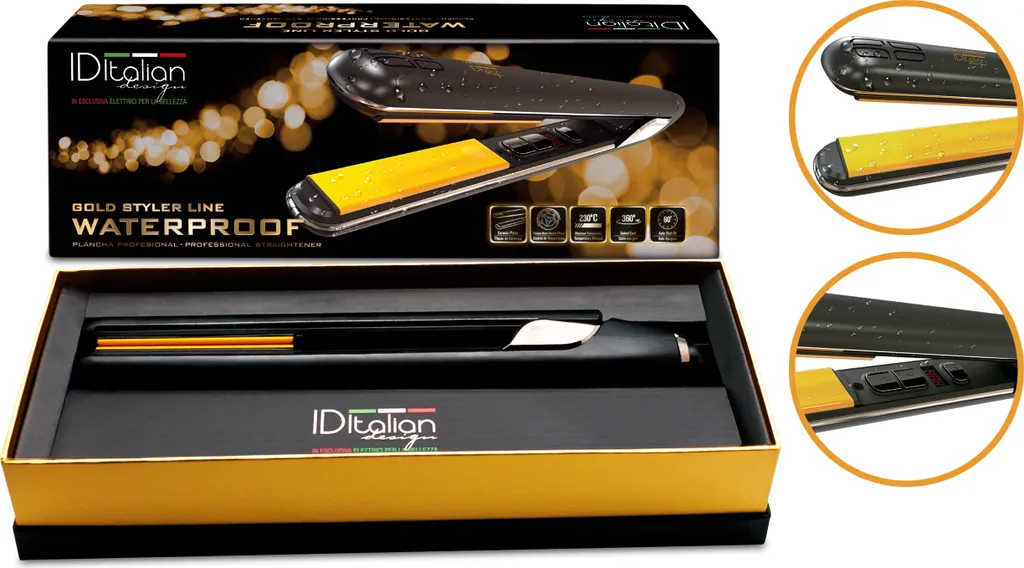 Lisseur Gold Styler Waterproof : fini les frisottis et cheveux ternes