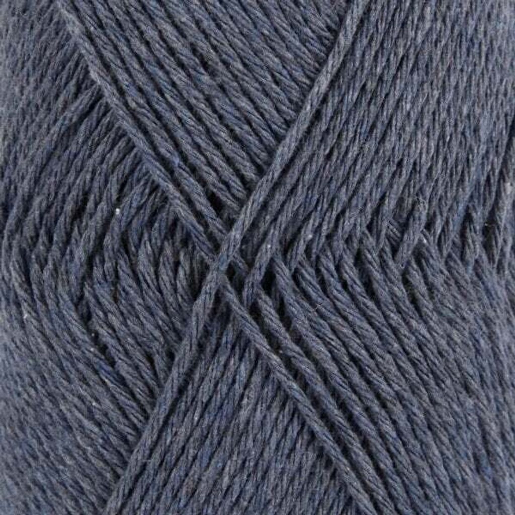 Close-up of dark blue yarn.