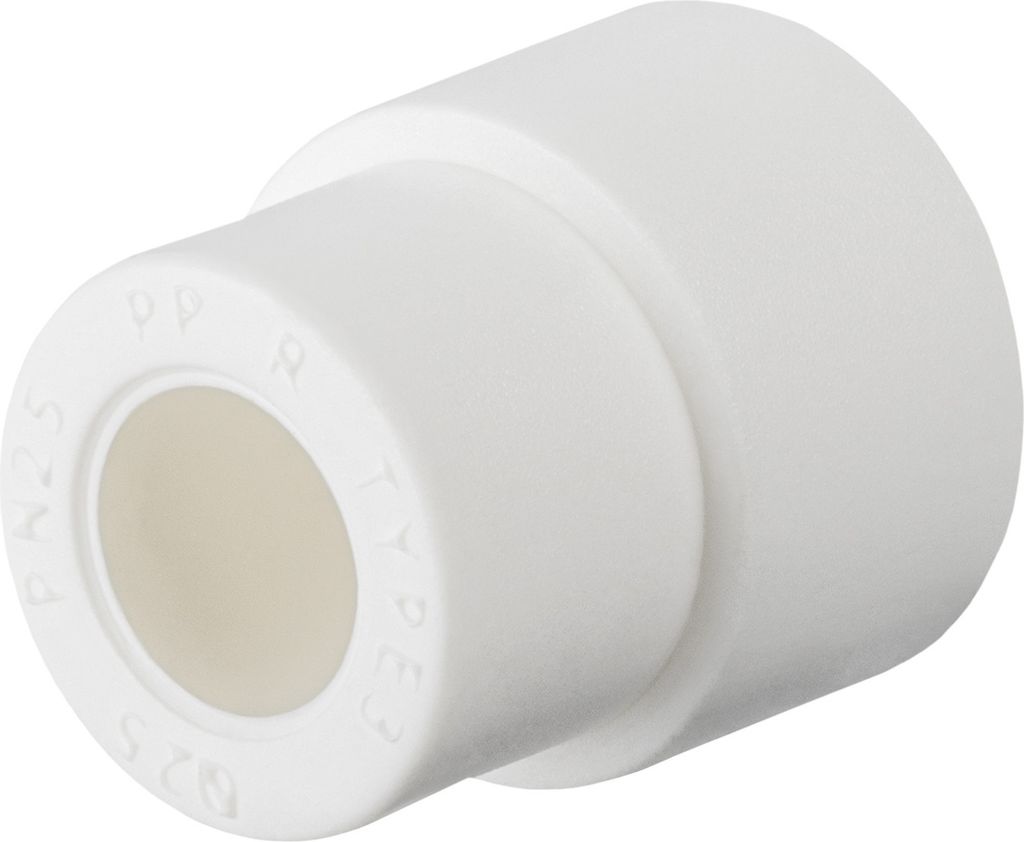 DN 25/20, PPR Aqua Plus Reduziermuffe in Weiß | Wasserrohr, Produktbild 