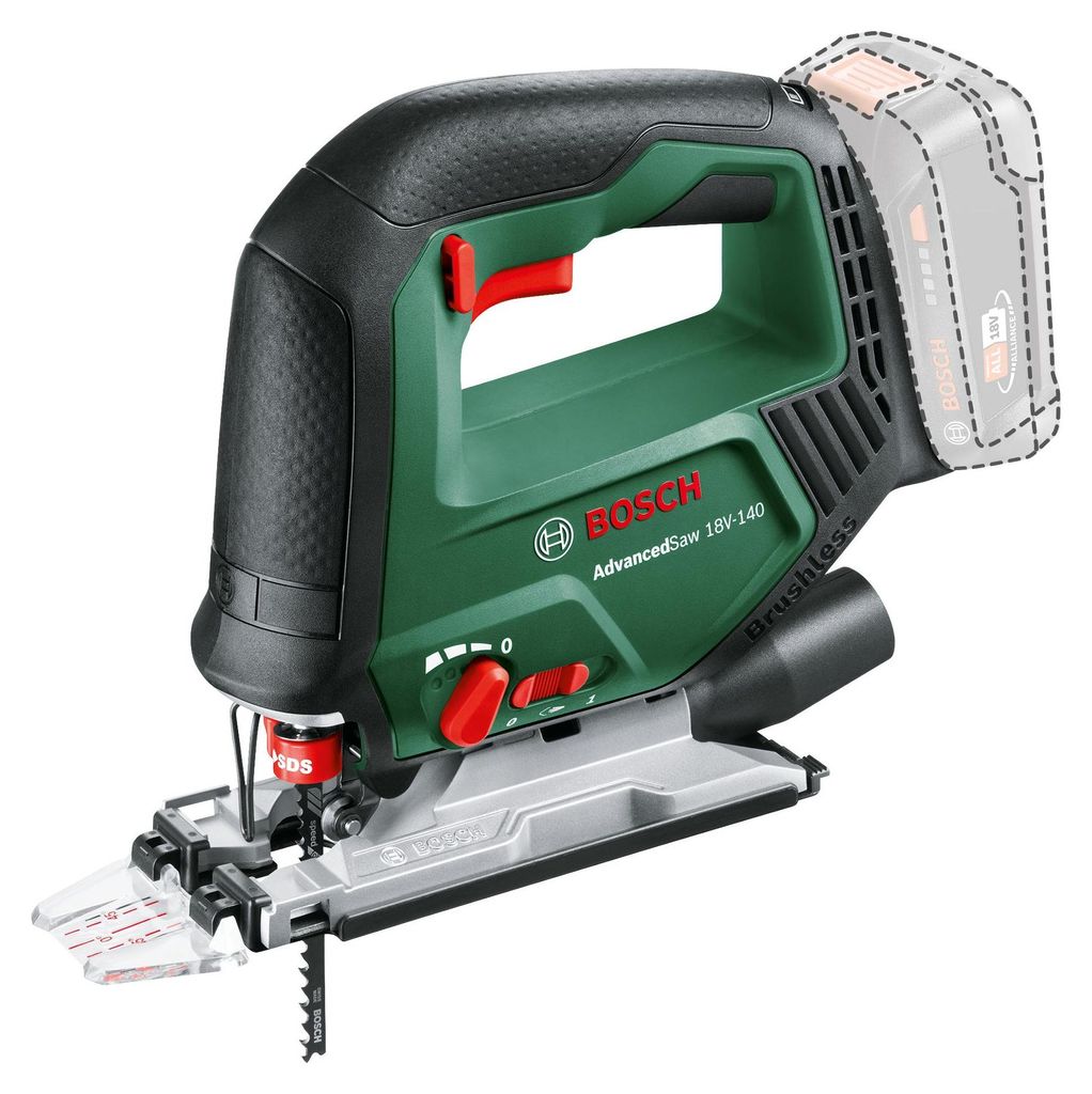 Bosch AdvancedSaw 18V-140, Horná rukoväť, Zelená, Hliník, Obrázok produktu 