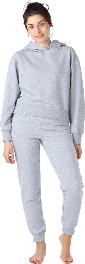 Bellivalini Sportanzug Damen Jogginganzug aus Baumwolle Zweiteiler Lange Ärmel BLV222 (Melange, M)