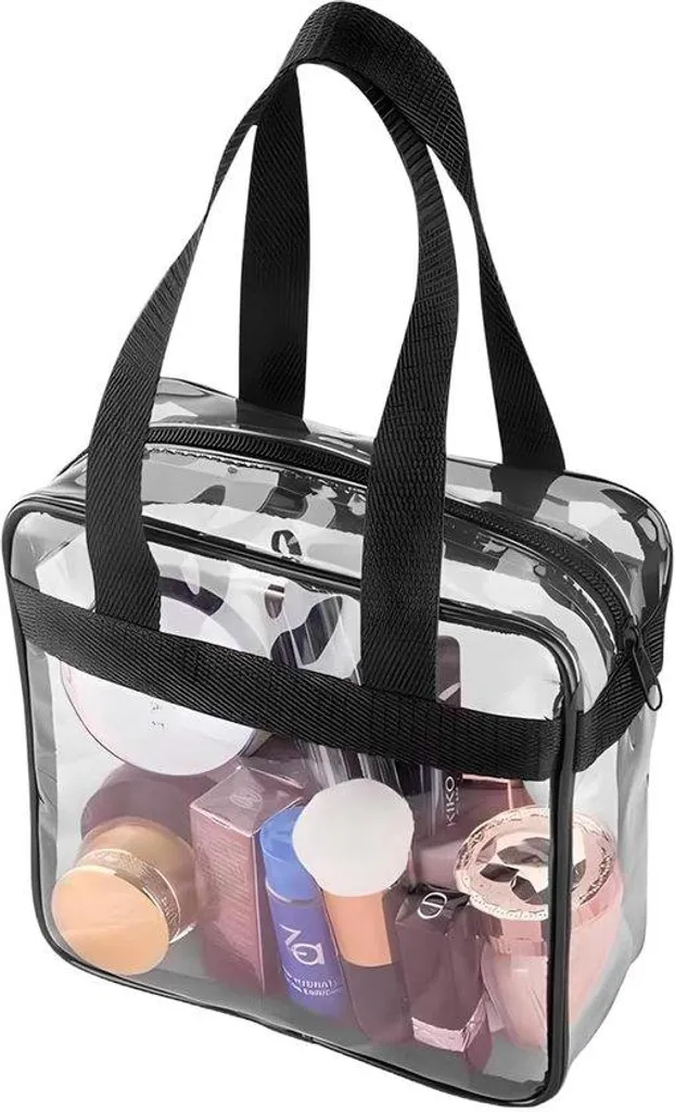 Sac de voyage transparent pour avion et stade avec bandoulière et zip Tas