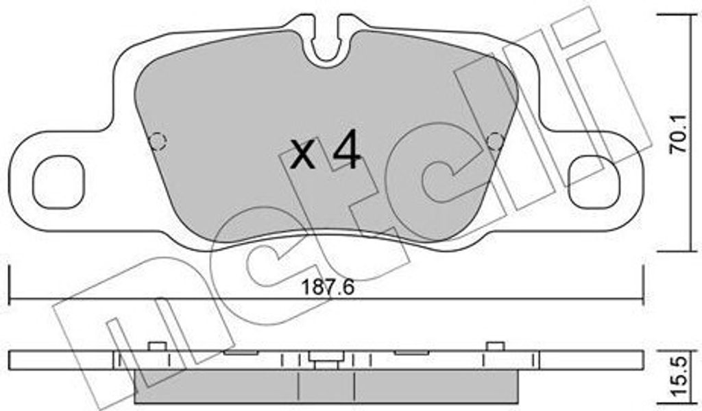 METELLI Bremsbeläge Satz Hinten Bremsklötze für PORSCHE PANAMERA 22-1257-0