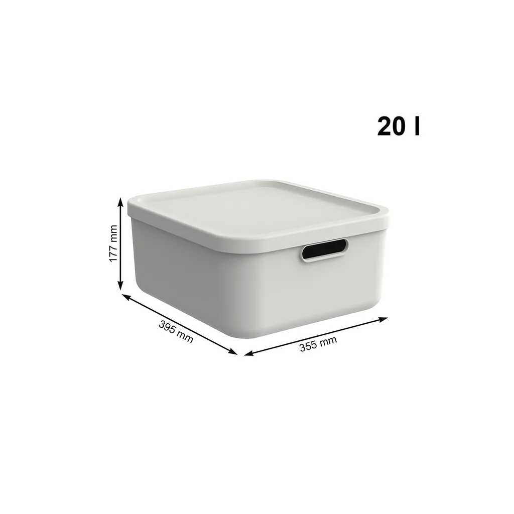 Boîte déco Albula Light 20L Rotho empilable et robuste en anthracite - 6