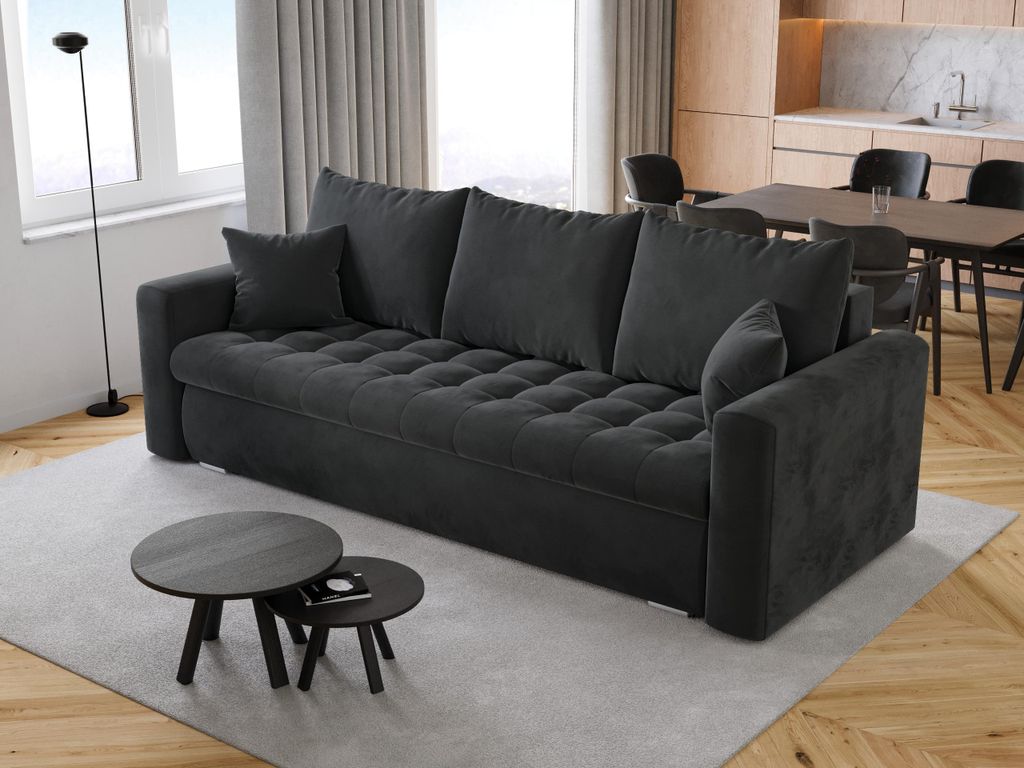 BroMARKT Sofa mit Schlaffunktion LUIS 200x140 cm Couch mit Produktbild 