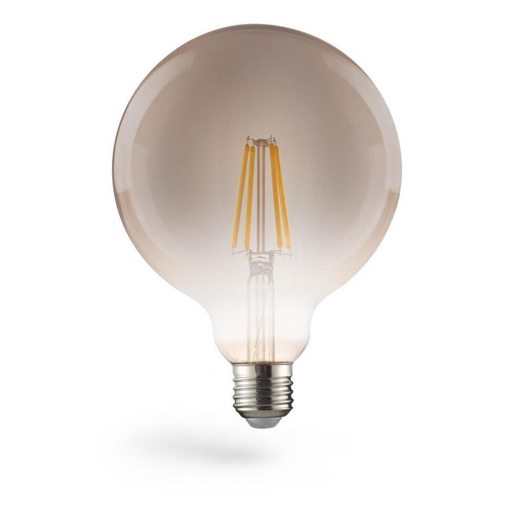 XAVAX LED-Filament, E27, 420lm 8W, Vintage-Lampe Globe 125, dimmbar, Warmweiß (00112921)