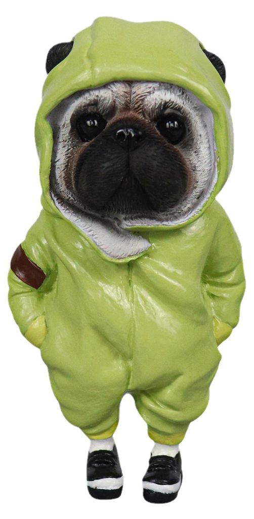 1/4 Stück Hundefiguren, Puppen, Halloween-Harzornament, stehendes Welpenspielzeug, Außendekoration, Feengartenzubehör